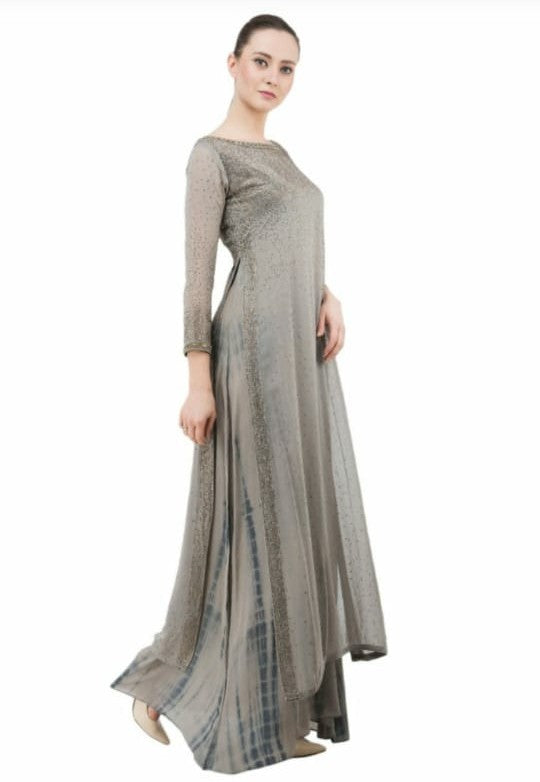 Indian Ethnic Gown | Women's Gray Gown | Katyals