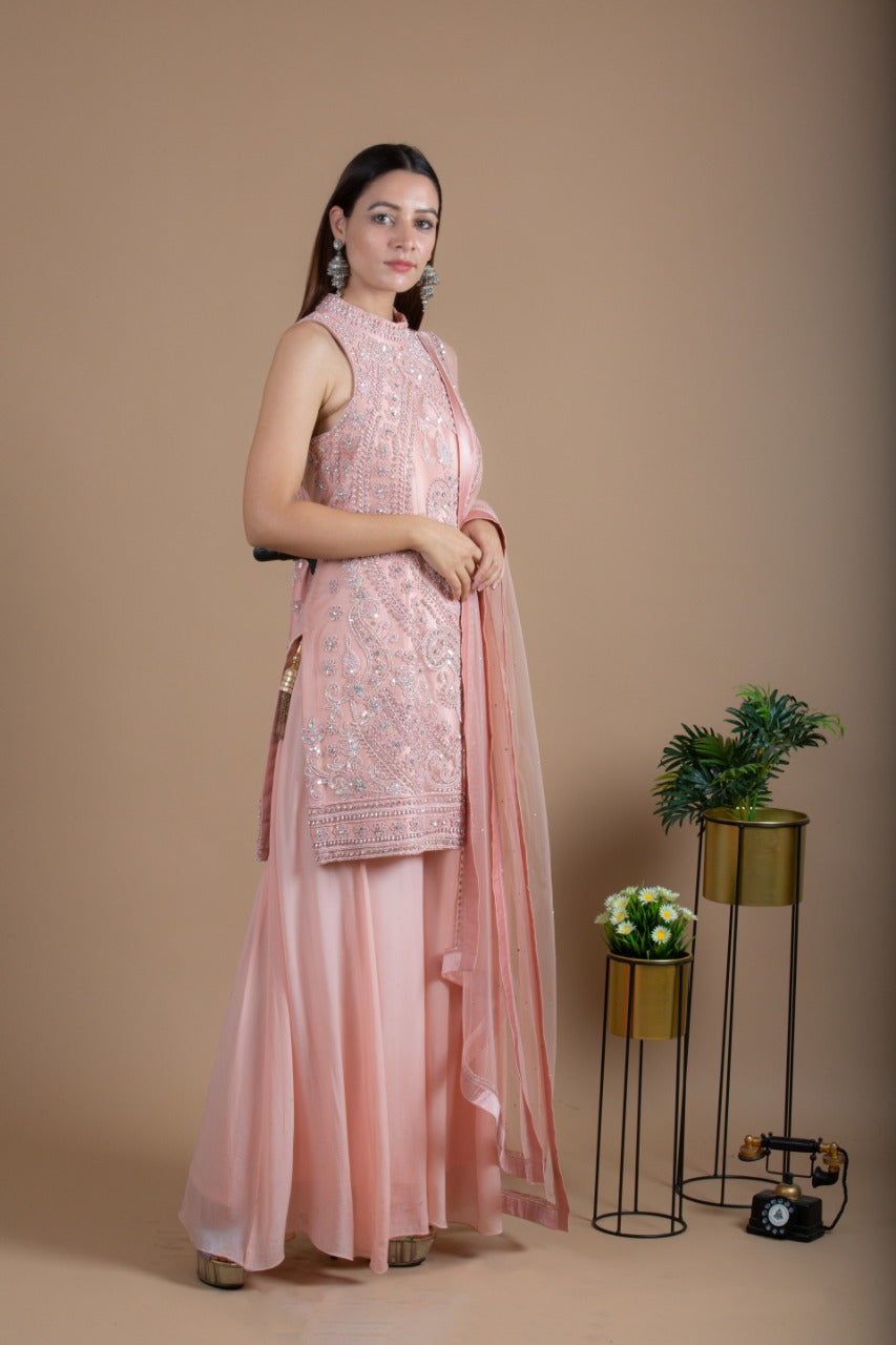 Embroidered Sharara Set | Women's Sharara Suit | Katyals