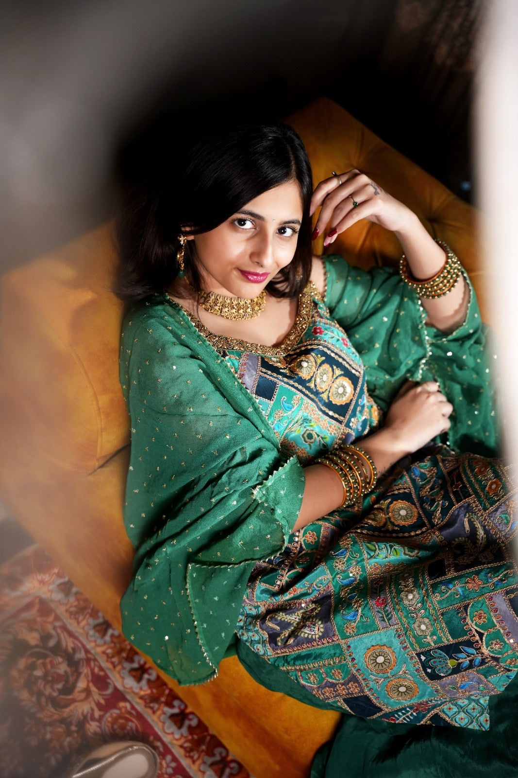 Hayat green sharara set – Indo-Western designer outfit by Katyals