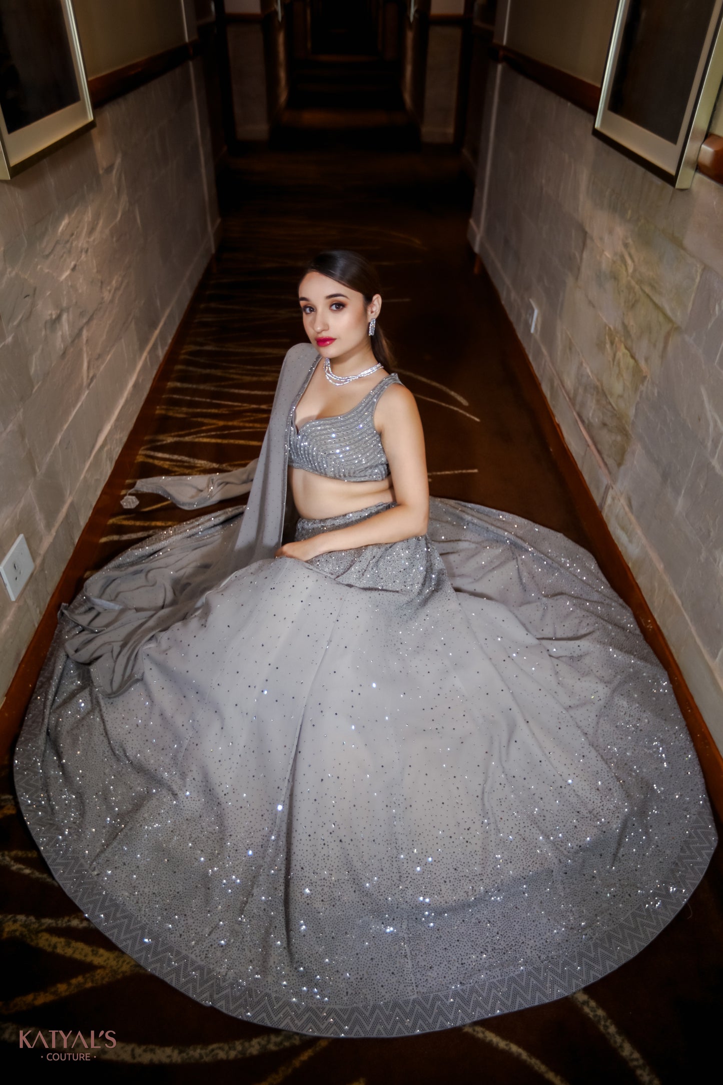 Graceful Grey Lehenga: Understated Sophistication - Katyals