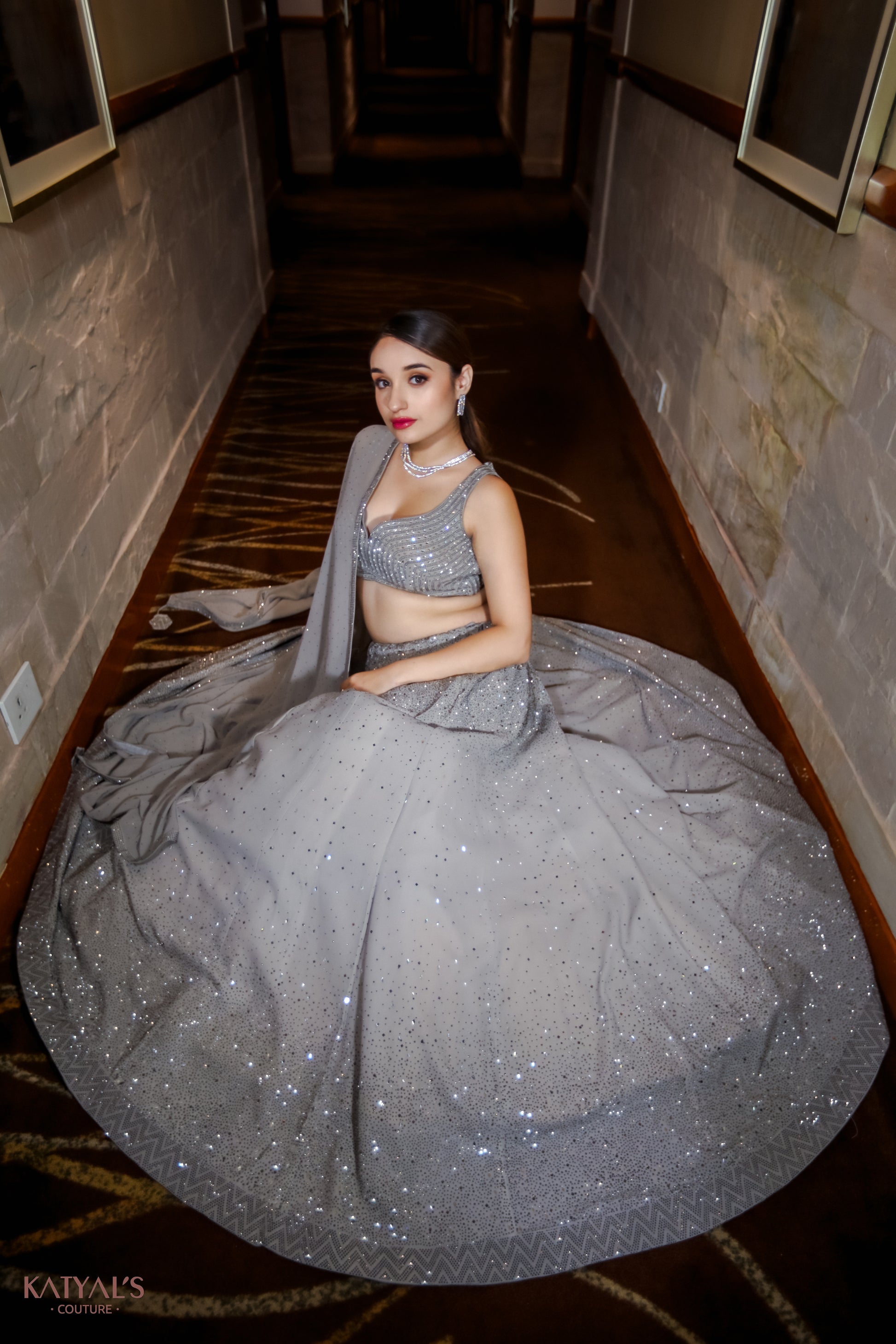 Graceful Grey Lehenga: Understated Sophistication - Katyals