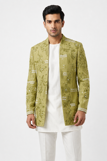 The Sage Elysian Open-Front Indowestern Jacket