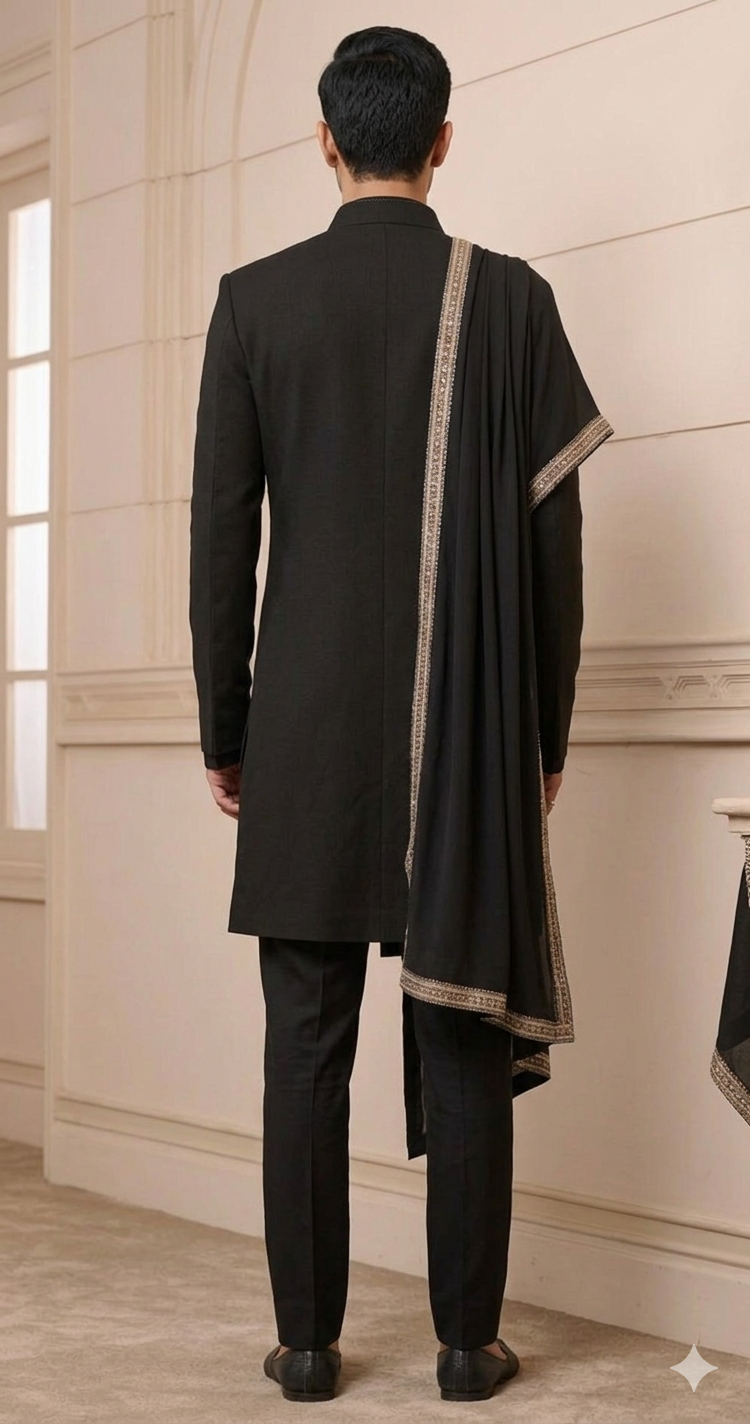 Modern Indo-Western Sherwani Set