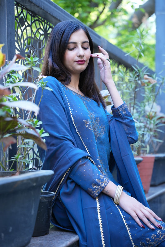 Floral Embroidered Dress | Women's Stylish Suit | Katyals