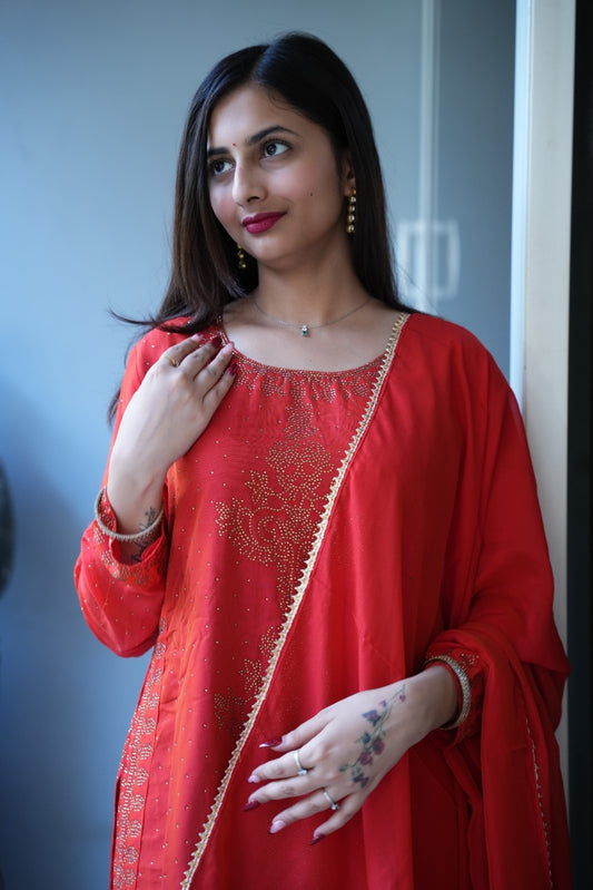 Red Sharara Suit | Sharara Suit for Suit | Katyals