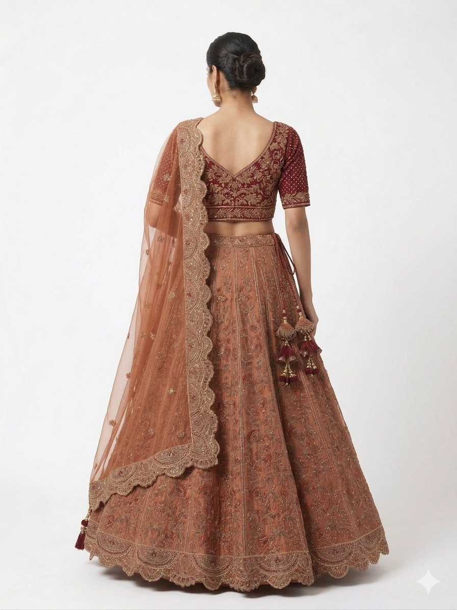 The Imperial Terracotta Lehenga