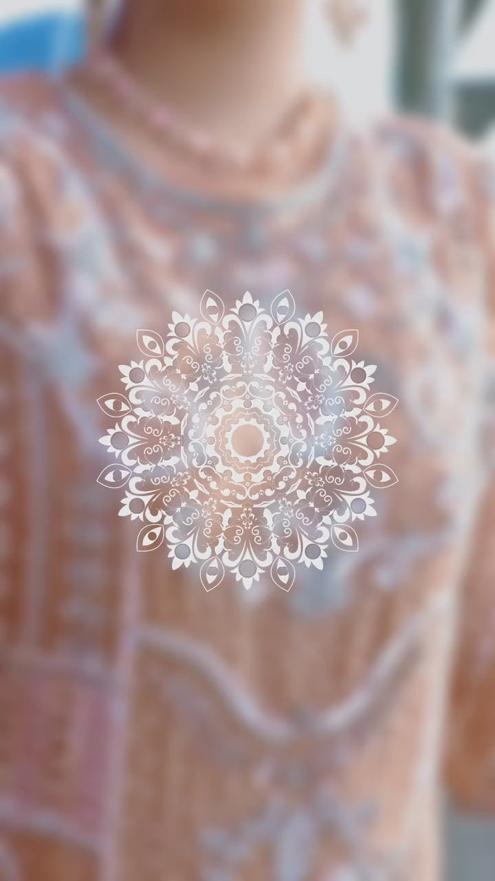 Peach Sharara Set | Peach Embroidered Suit | Katyals